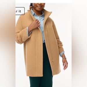 J crew Pea Coat with zipper!